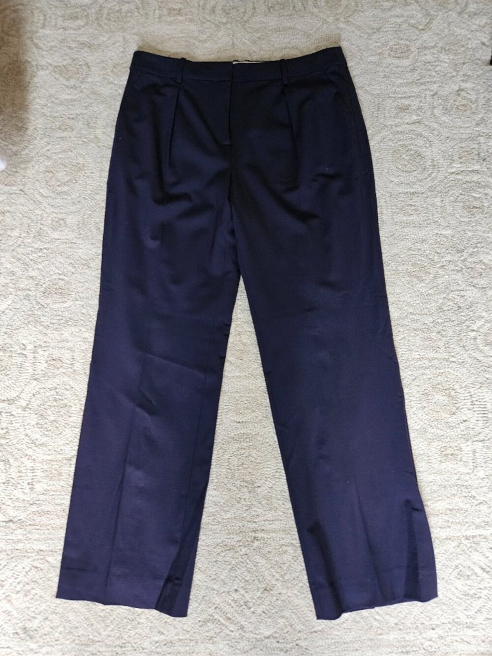 J. Crew Portia Pant in Italian bi-stretch wool blend Blue 14 NEW Office Trousers